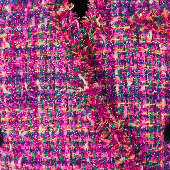 NEW WITH TAGS!!! BALMAIN Double-breasted tweed minidress PINK SIZE 40FR - 8US - Picture 10 of 13